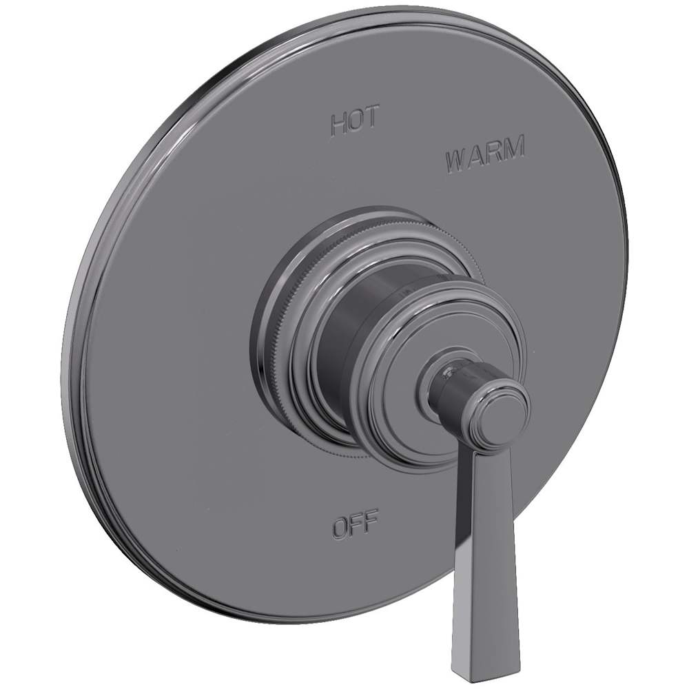 Miro Collection Single Handle Round Pressure Balanced Shower Trim Plate Only with Metal Lever Handle