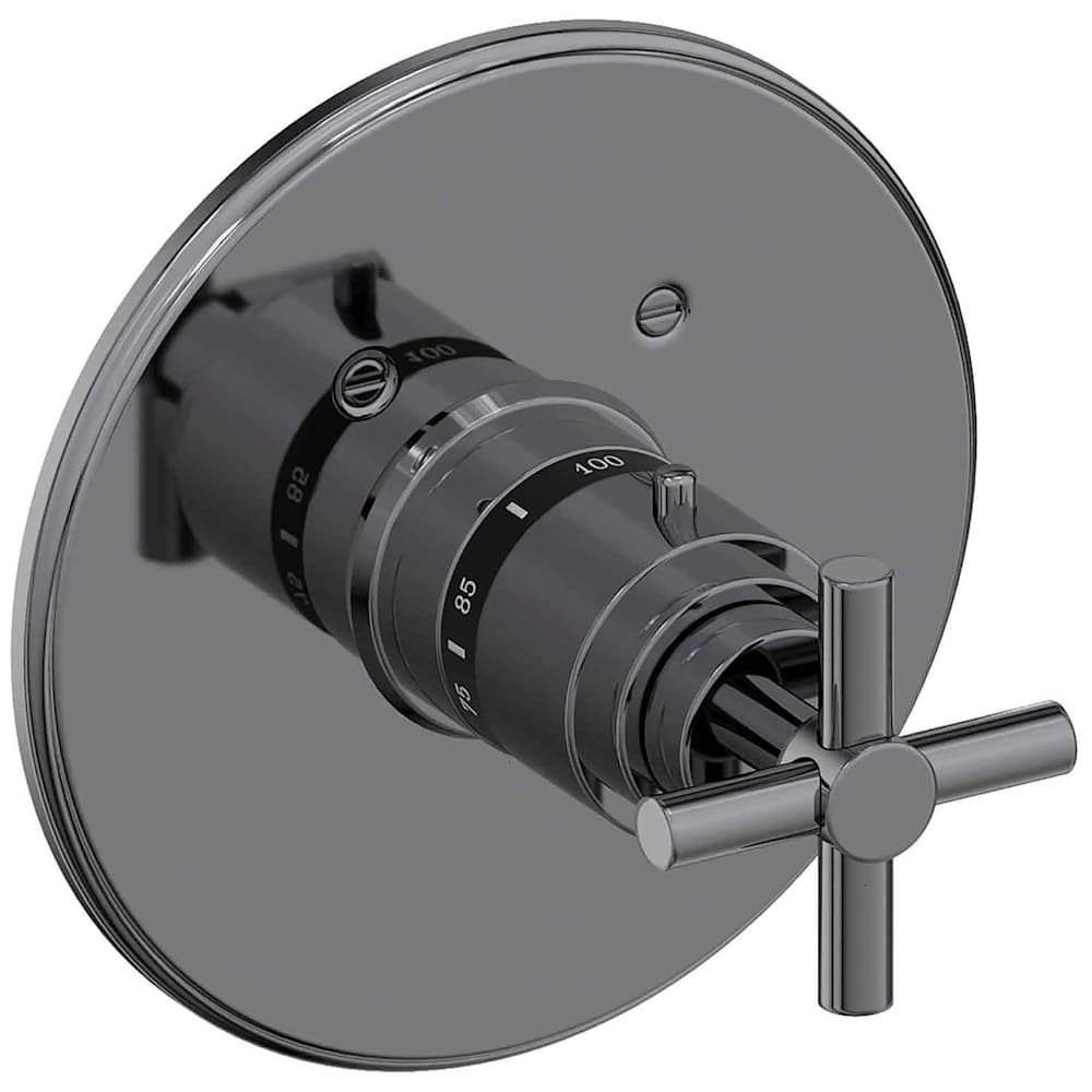 East Linear Thermostatic Valve Trim Only with 1 Cross Handles - Less Rough In