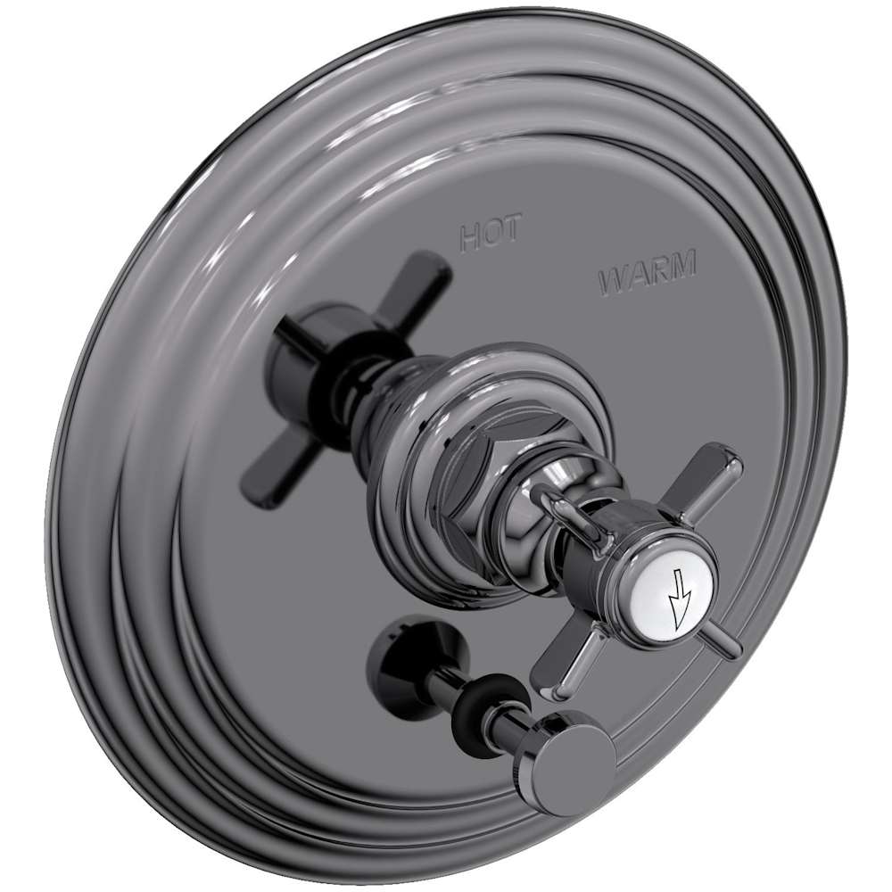 Pressure Balanced Tub and Shower Valve Trim with Integrated Diverter