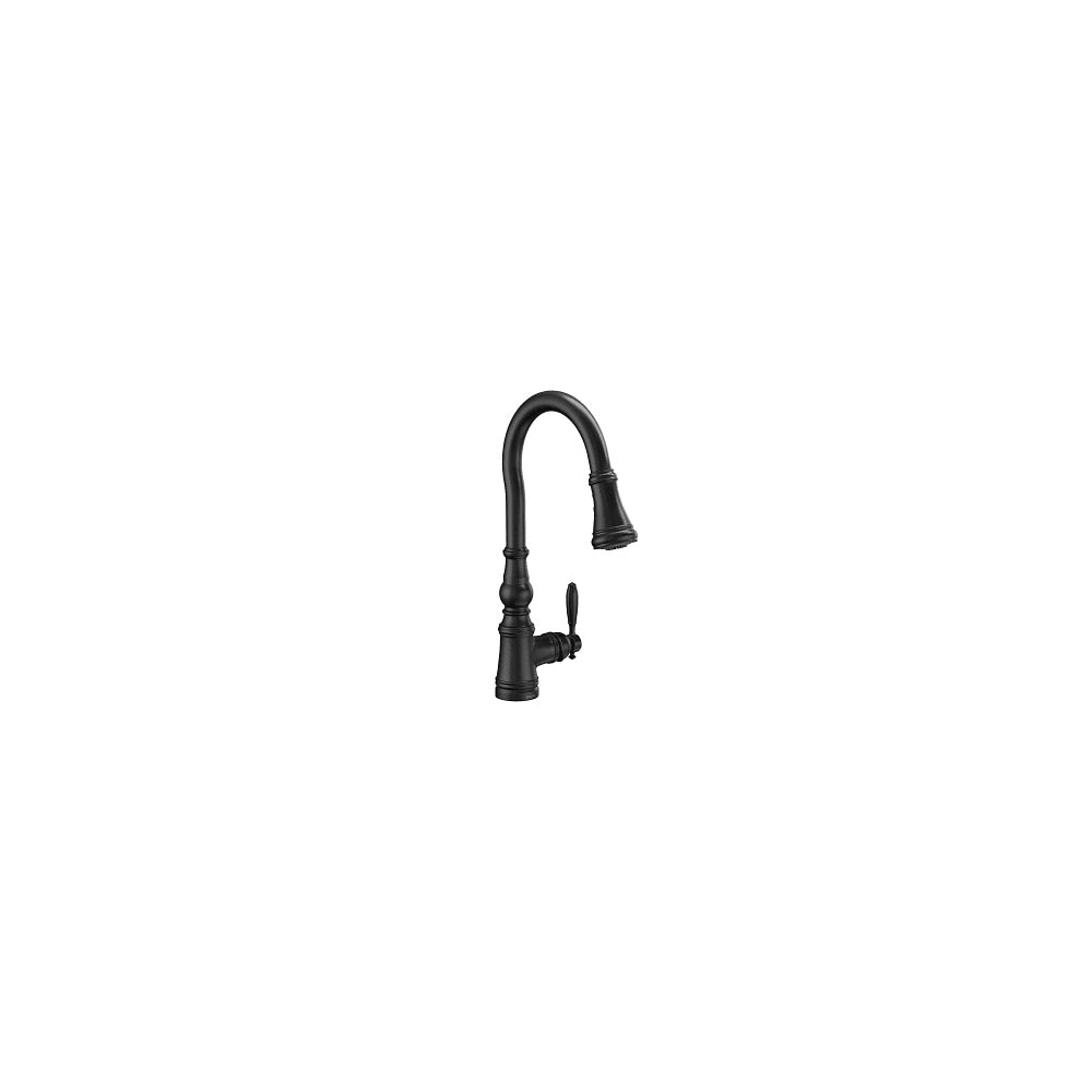 Moen Voss Single Handle Single Hole Bathroom Faucet - Valve Included Matte Black