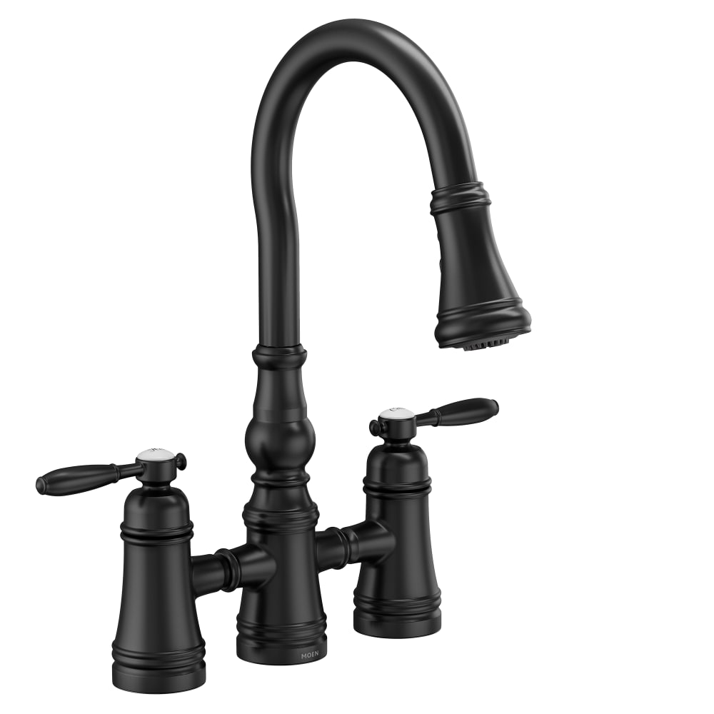 Moen Belfield 1.5 GPM High-Arc Single Handle Kitchen Faucet Matte Black