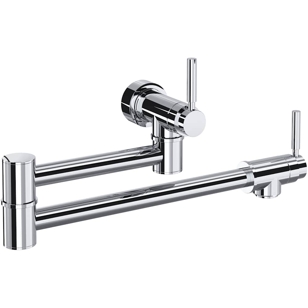 Holborn 1.8 GPM Wall Mounted Single Hole Pot Filler with Brass Handles