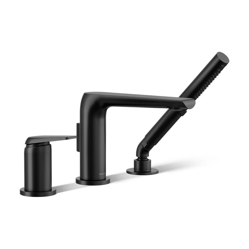 Avid Deck Mounted Roman Tub Filler with Built-In Diverter - Includes 1.75 GPM Multi Function Hand Shower