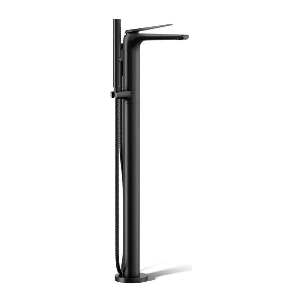 Avid Floor Mounted Tub Filler with Built-In Diverter -Includes 1.75 GPM Multi Function Hand Shower