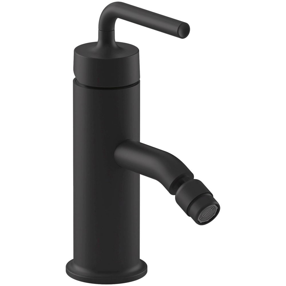 Purist Single Hole Bidet Faucet with Single Lever Handle and Pop-Up Drain Assembly