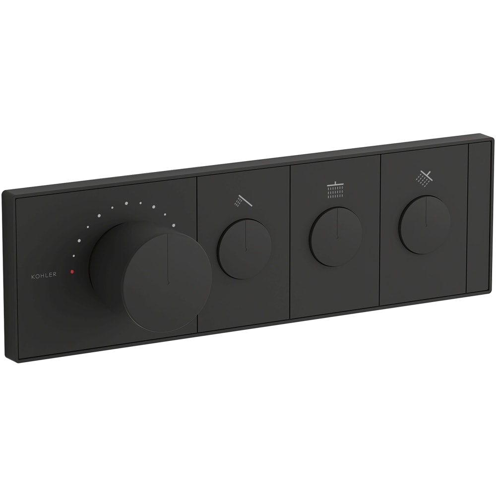 Anthem Three Function Thermostatic Valve Trim Only with Single Knob Handle, Integrated Diverter, and Volume Control - Less Rough In