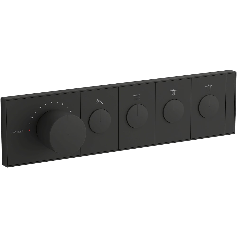 Anthem Four Function Thermostatic Valve Trim Only with Single Knob Handle, Integrated Diverter, and Volume Control - Less Rough In