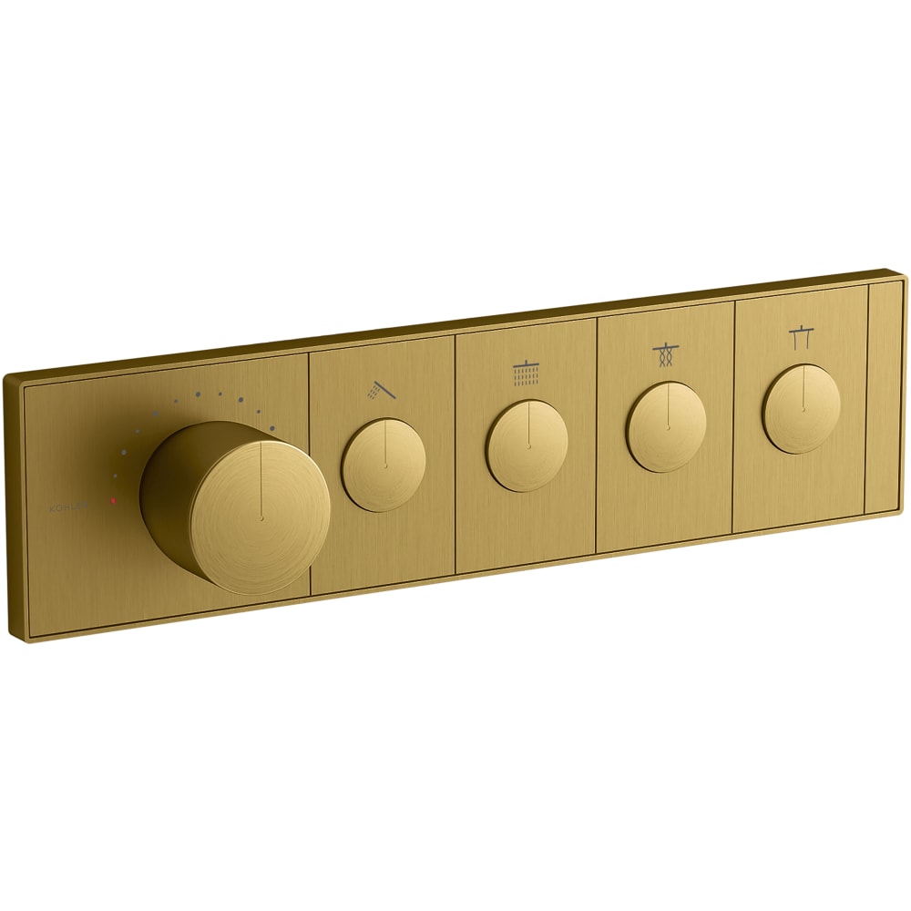 Anthem Four Function Thermostatic Valve Trim Only with Single Knob Handle, Integrated Diverter, and Volume Control - Less Rough In