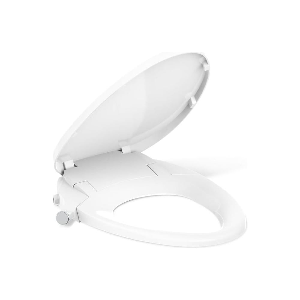 PureWash M300 Elongated Manual Bidet Toilet Seat with Adjustable Water Position and Pressure, Automatically Rinsing Self-Cleaning Wand, Quiet-Close, and Quick-Release Technologies
