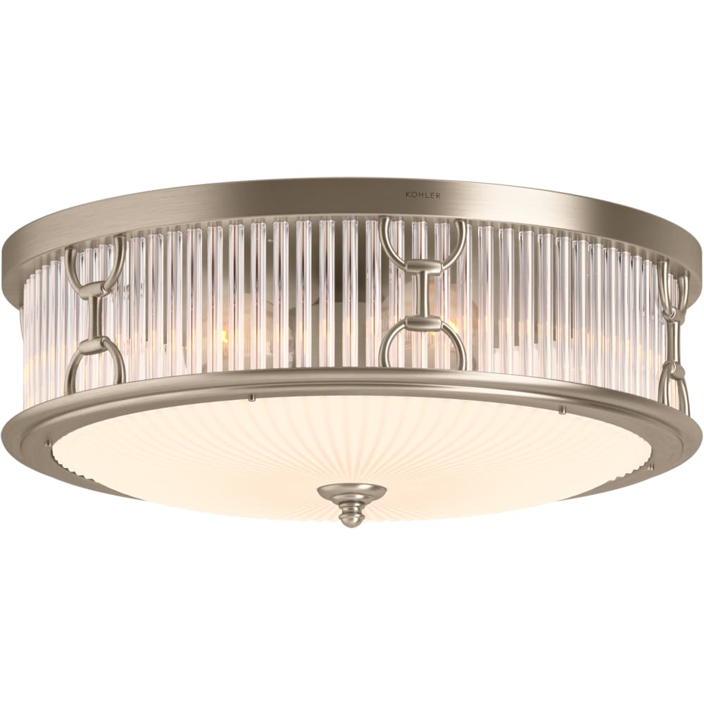 Terret 3 Light 15" Wide Flush Mount Drum Ceiling Fixture