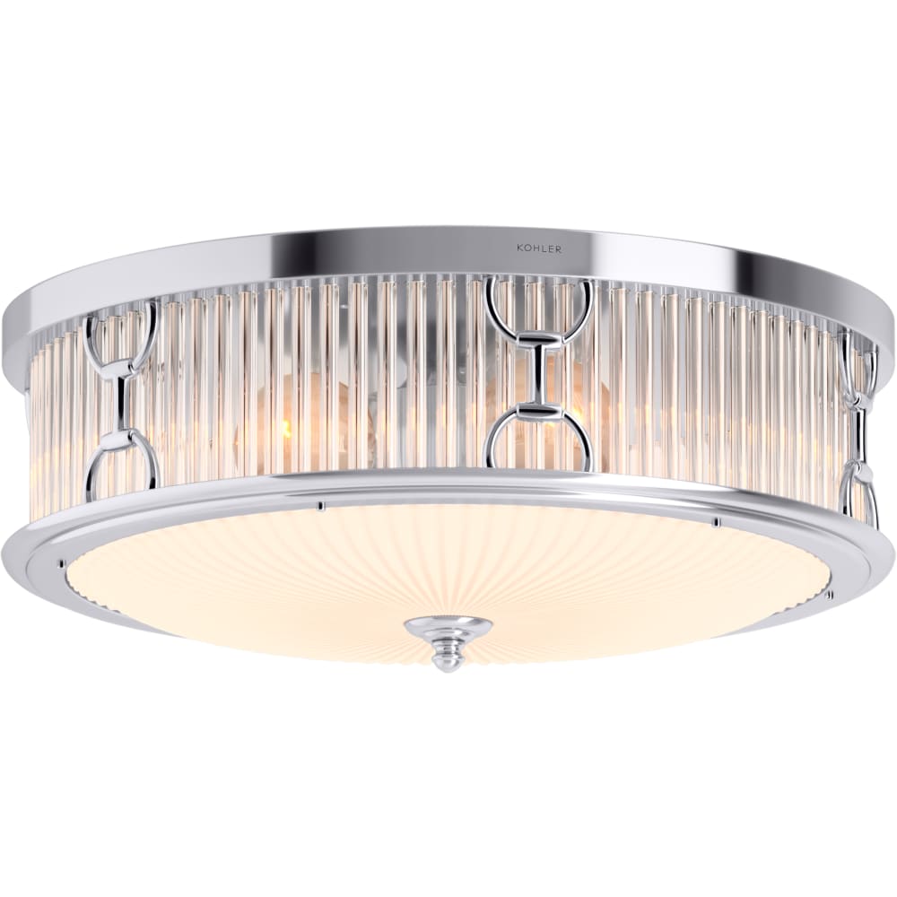 Terret 3 Light 15" Wide Flush Mount Drum Ceiling Fixture