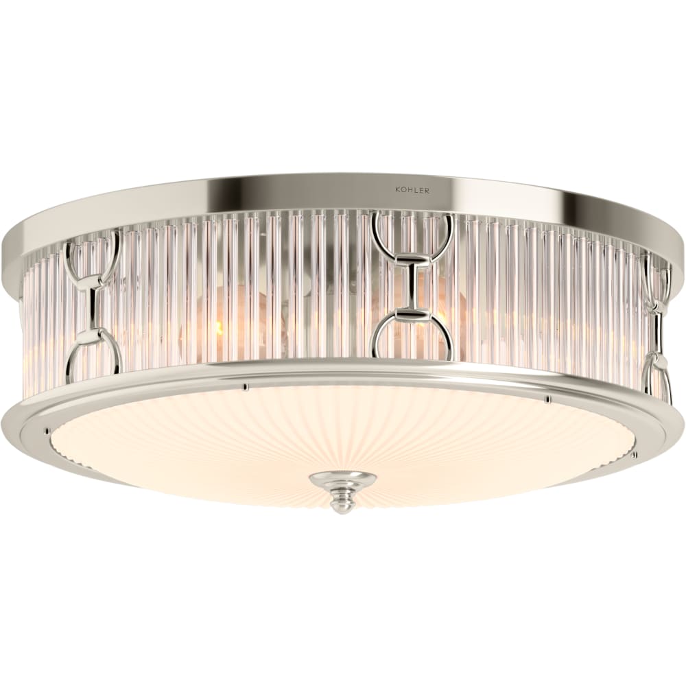 Terret 3 Light 15" Wide Flush Mount Drum Ceiling Fixture