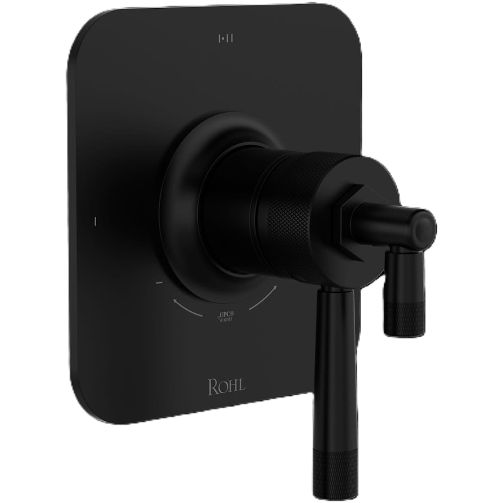 Graceline Two Independent and One Shared Function Thermostatic Valve Trim Only with Single Lever Handle, Integrated Diverter, and Volume Control - Less Rough In
