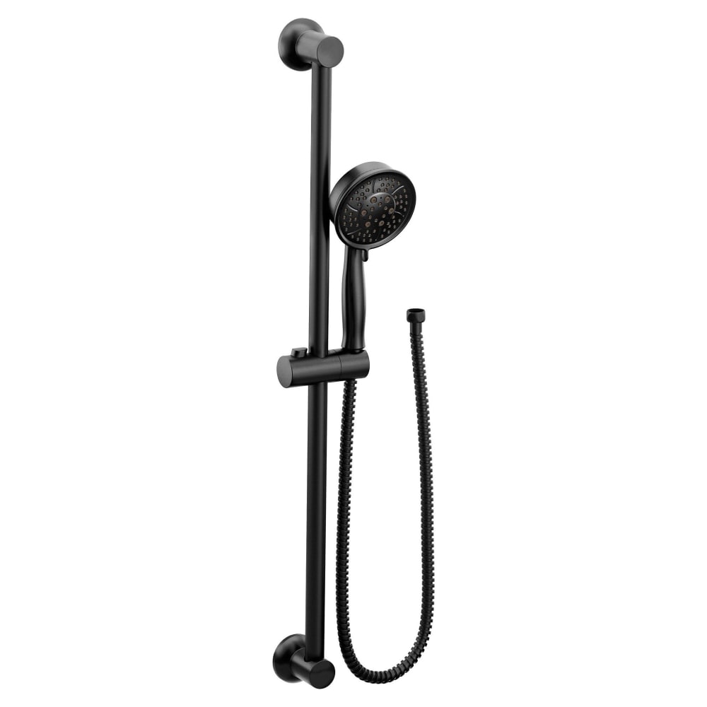 Moen 1.75 GPM Multi Function Hand Shower with Eco Performance and Slide Bar Matte Black