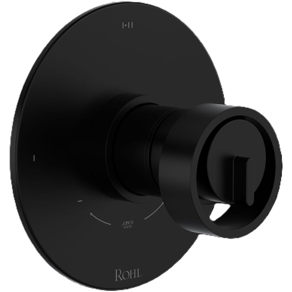 Eclissi Two Independent and One Shared Function Thermostatic Valve Trim Only with Single Wheel Handle, Integrated Diverter, and Volume Control - Less Rough In