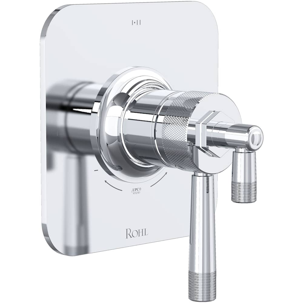 Graceline Two Independent and One Shared Function Thermostatic Valve Trim Only with Single Lever Handle, Integrated Diverter, and Volume Control - Less Rough In