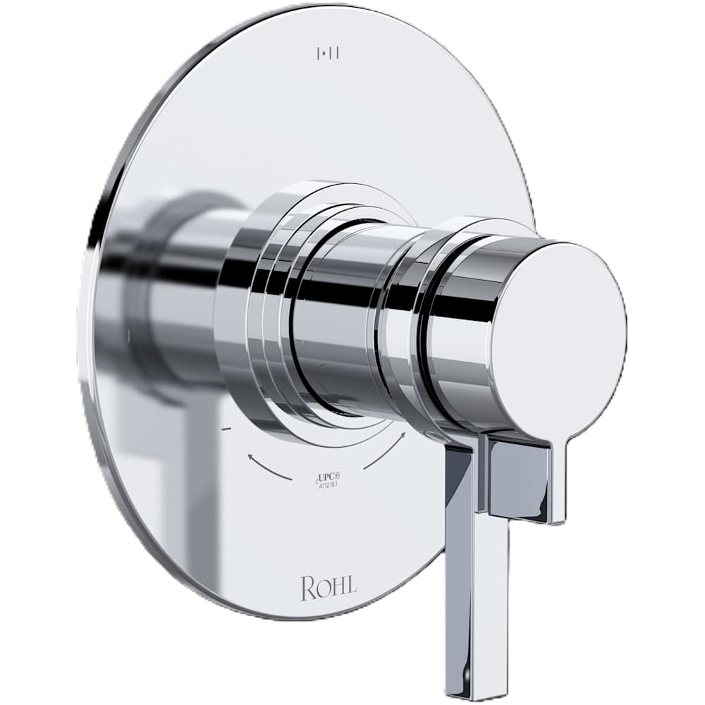 Lombardia Two Independent and One Shared Function Thermostatic Valve Trim Only with Dual Lever Handles, Integrated Diverter, and Volume Control - Less Rough In