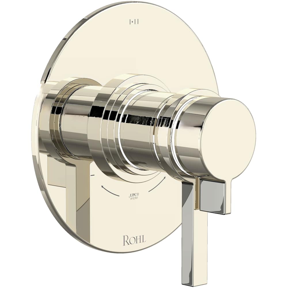 Lombardia Two Independent and One Shared Function Thermostatic Valve Trim Only with Dual Lever Handles, Integrated Diverter, and Volume Control - Less Rough In