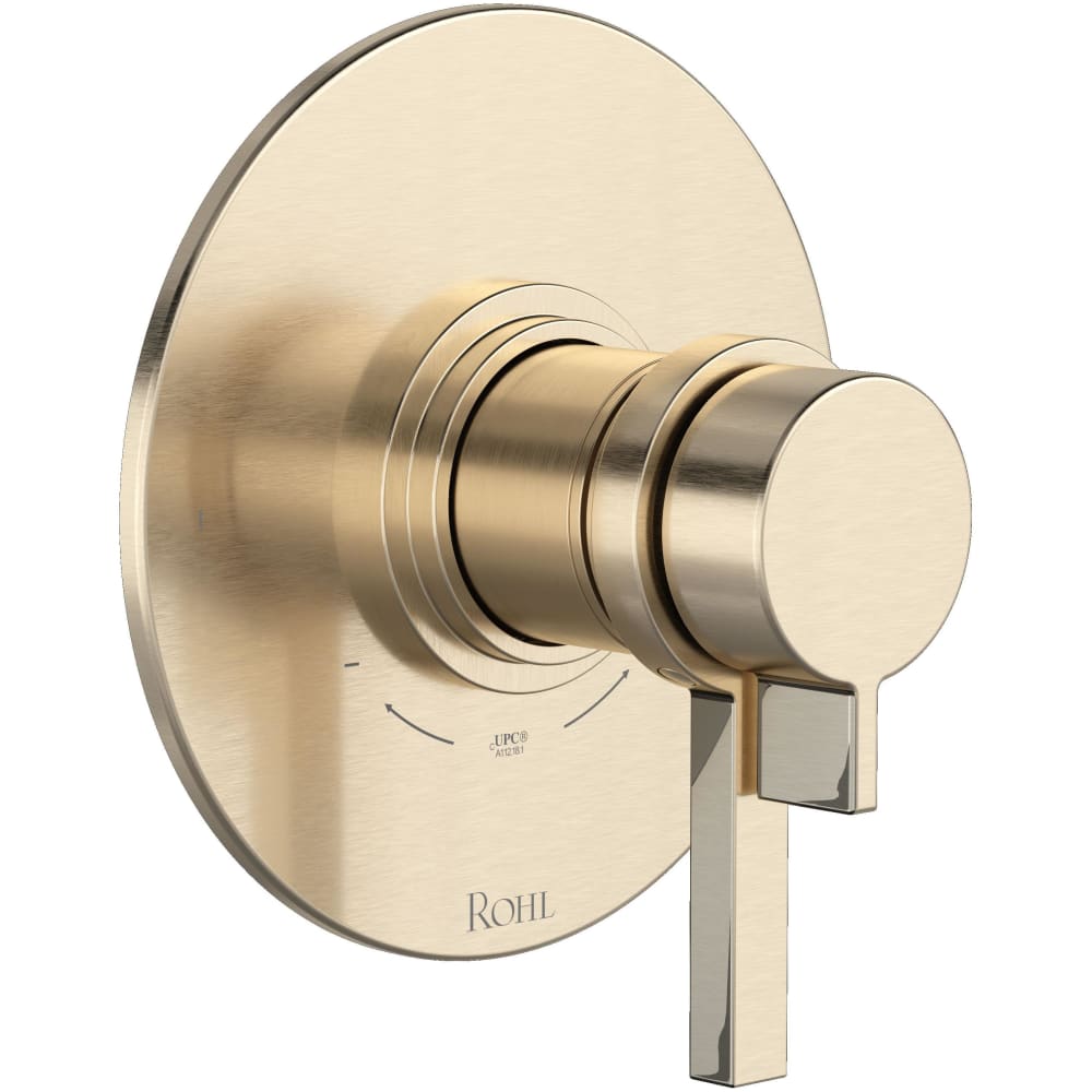 Lombardia Two Independent Function Thermostatic Valve Trim Only with Single Lever Handle, Integrated Diverter, and Volume Control - Less Rough In