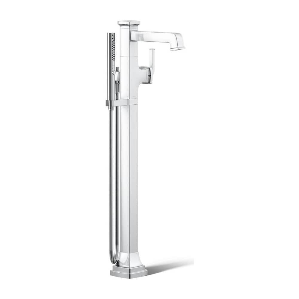 Riff Floor Mounted Tub Filler with Built-In Diverter - Includes Hand Shower