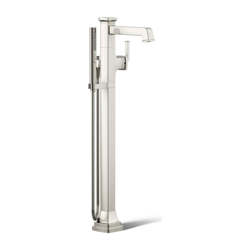 Riff Floor Mounted Tub Filler with Built-In Diverter - Includes Hand Shower