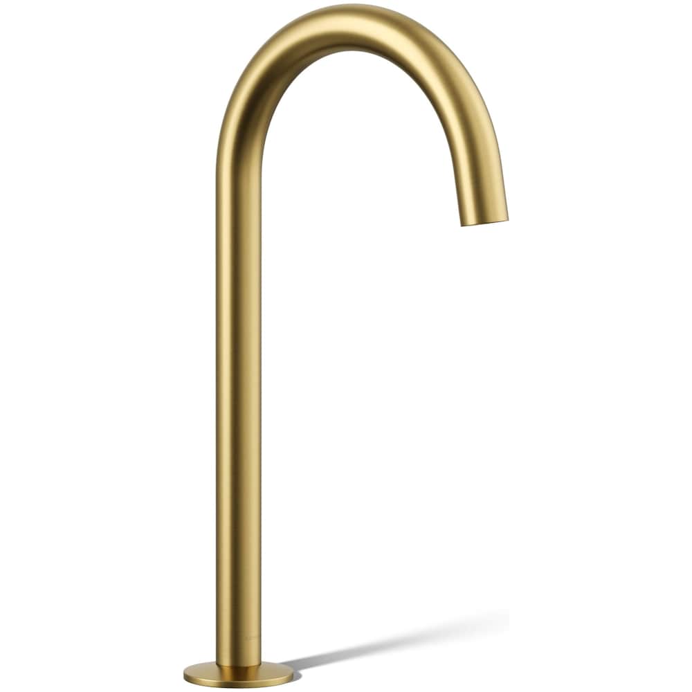 Components 1.2 GPM Vessel Widespread Bathroom Faucet with Tube Design Spout and Drain Assembly- Less Handles