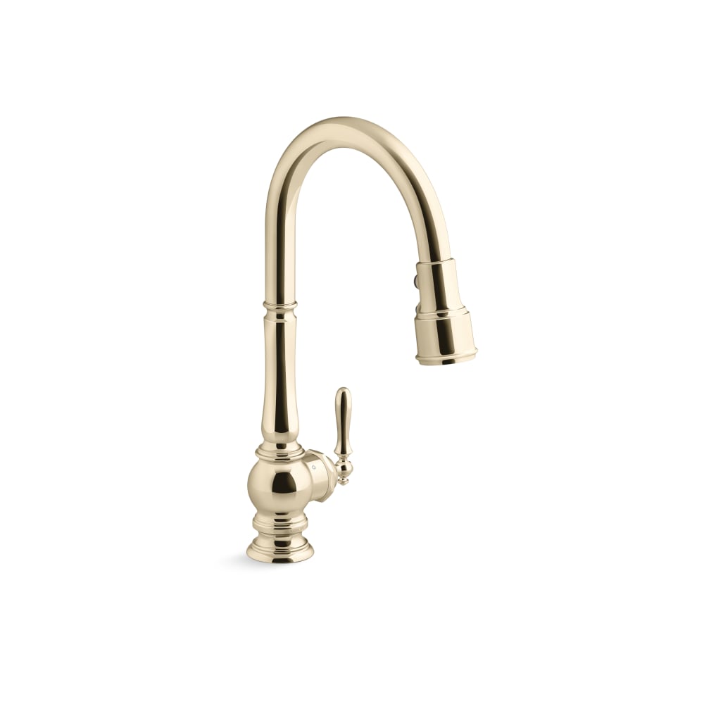 Artifacts Touchless 1.5 GPM Single Hole Pull Down Kitchen Faucet with Three-Function Spray Head