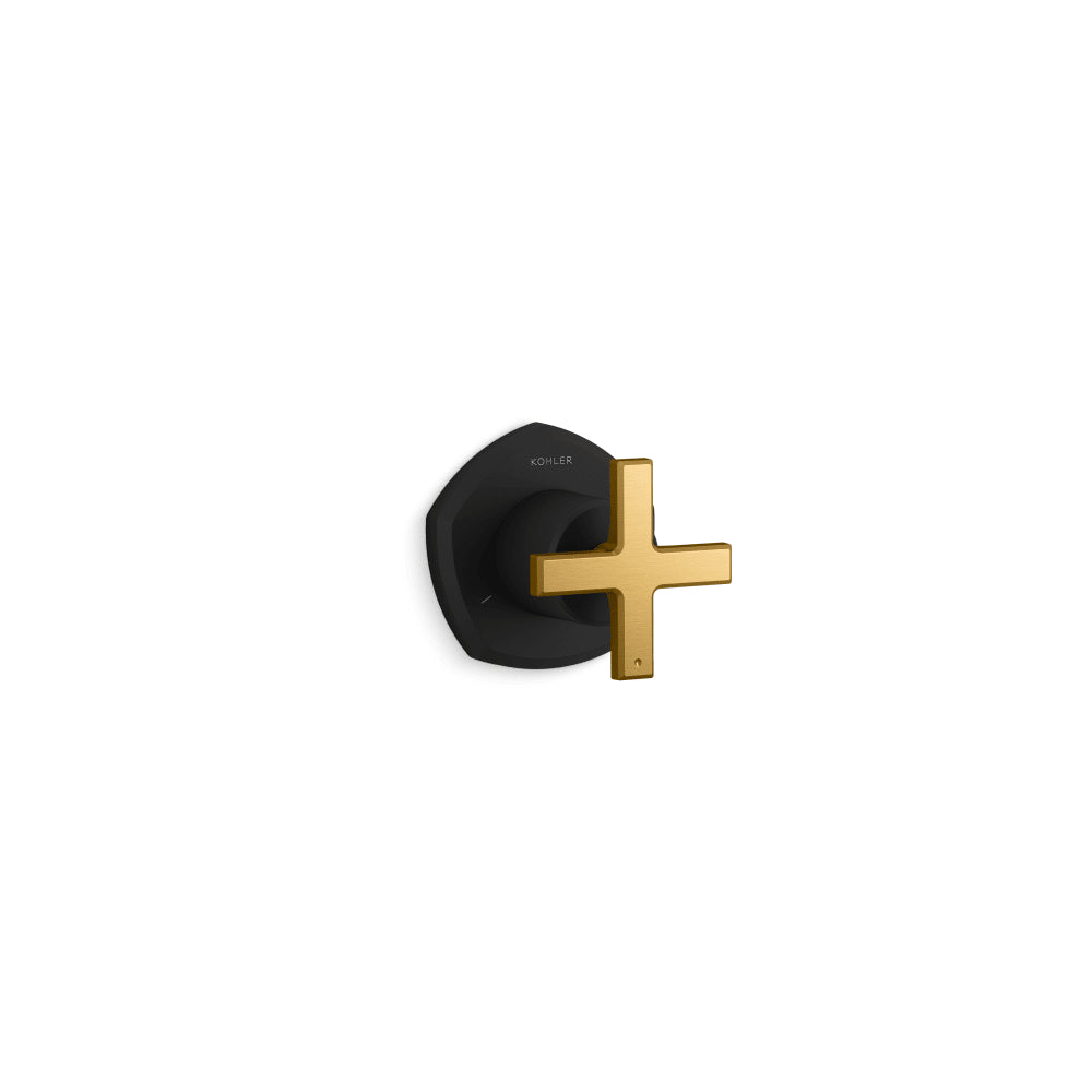 Occasion Single Handle 3 Function Diverter Valve Trim with Cross Handle - Less Valve