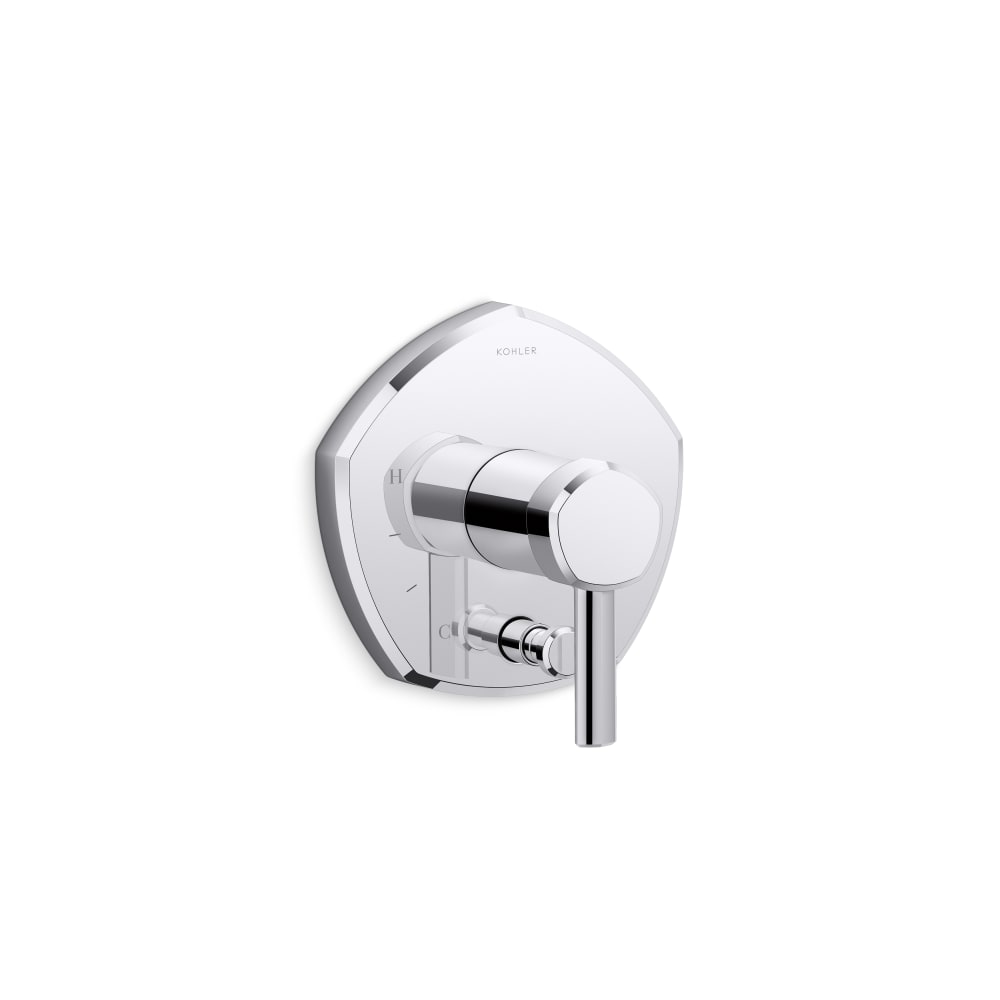 Occasion Pressure Balanced Valve Trim Only with Single Lever Handle and Integrated Diverter - Less Rough In