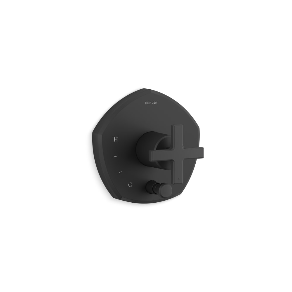 Occasion Pressure Balanced Valve Trim Only with Single Cross Handle and Integrated Diverter - Less Rough In