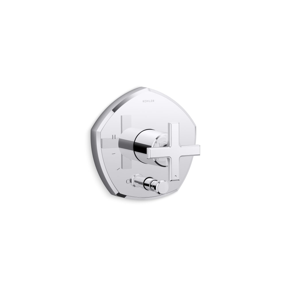 Occasion Pressure Balanced Valve Trim Only with Single Cross Handle and Integrated Diverter - Less Rough In