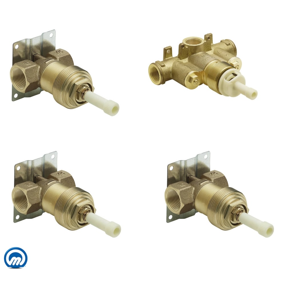 Moen 3/4 Inch IPS Set of 1 ExactTemp Thermostatic Rough-In Valve and 3 Volume Control Valves N/A