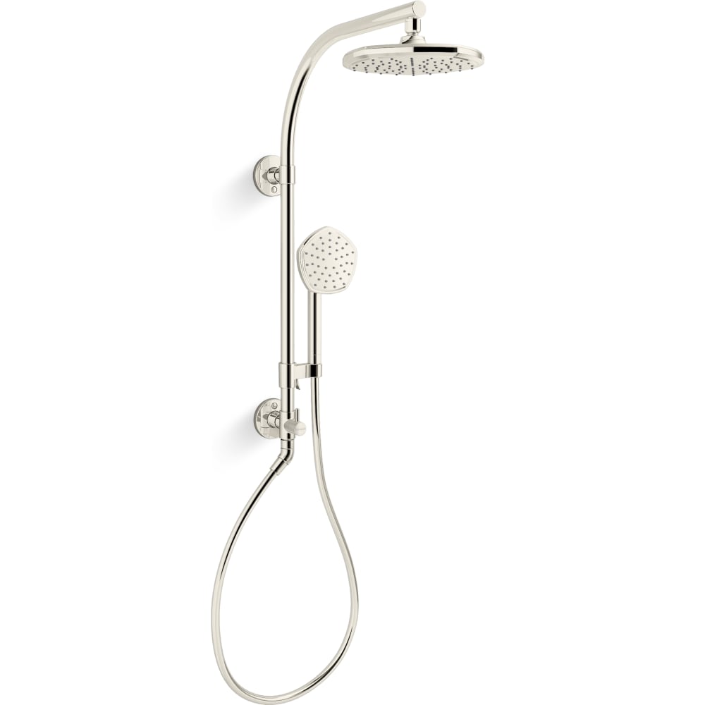 HydroRail-R Occasion Retrofit Shower with Shower Head, Hand Shower, Slide Bar, and Hose
