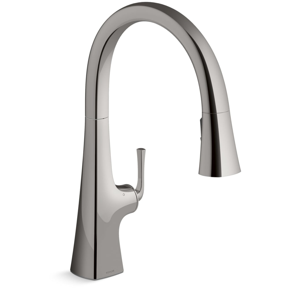 Graze Touchless Pull-Down Kitchen Sink Faucet with Kohler Konnect and Three-Function Sprayhead