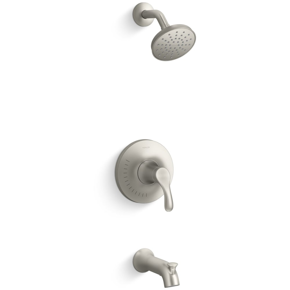 Simplice Tub and Shower Trim Package with 1.75 GPM Single Function Shower Head with MasterClean Sprayface