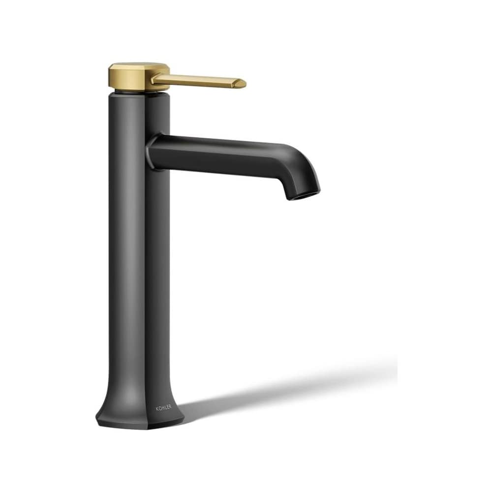 Occasion 0.5 GPM Vessel Single Hole Bathroom Faucet with Clicker Drain Assembly