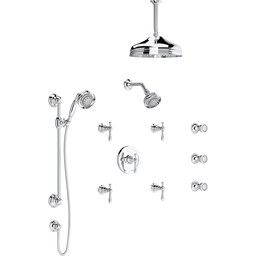 Arcana Thermostatic Shower System with Shower Head and Hand Shower