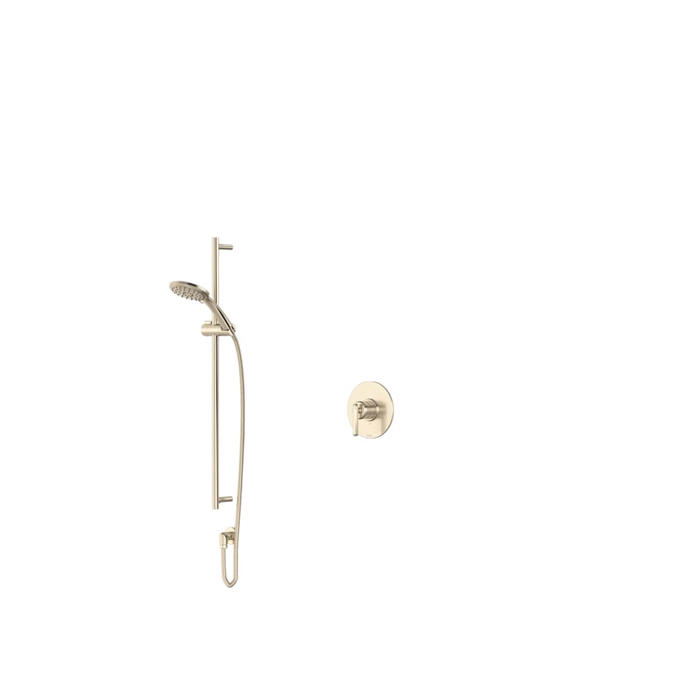 Apothecary Pressure Balanced Shower System with Hand Shower and Valve Trim