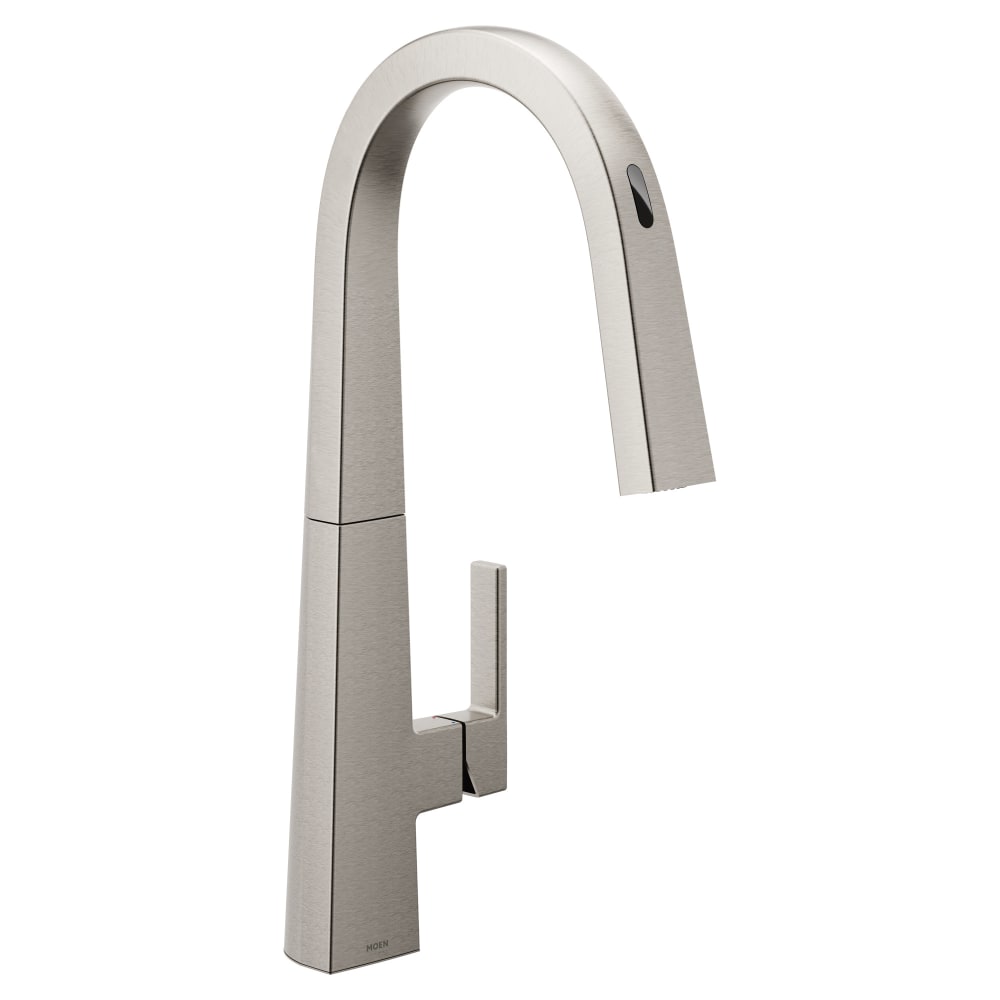 Moen Belfield 1.5 GPM High-Arc Single Handle Kitchen Faucet with MotionSense Technology Bronzed Gold