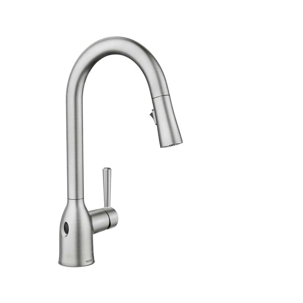 Moen Adler 1.5 GPM Single Hole Pull Down Kitchen Faucet with Touchless Technology Spot Resist Stainless