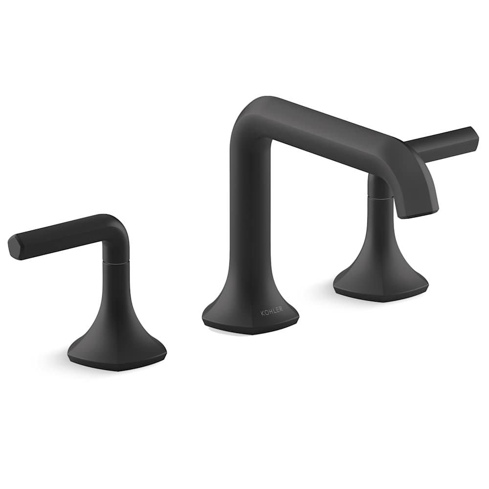Occasion Double Handle Bathroom Sink Faucet with Straight Spout Design and Lever Handles