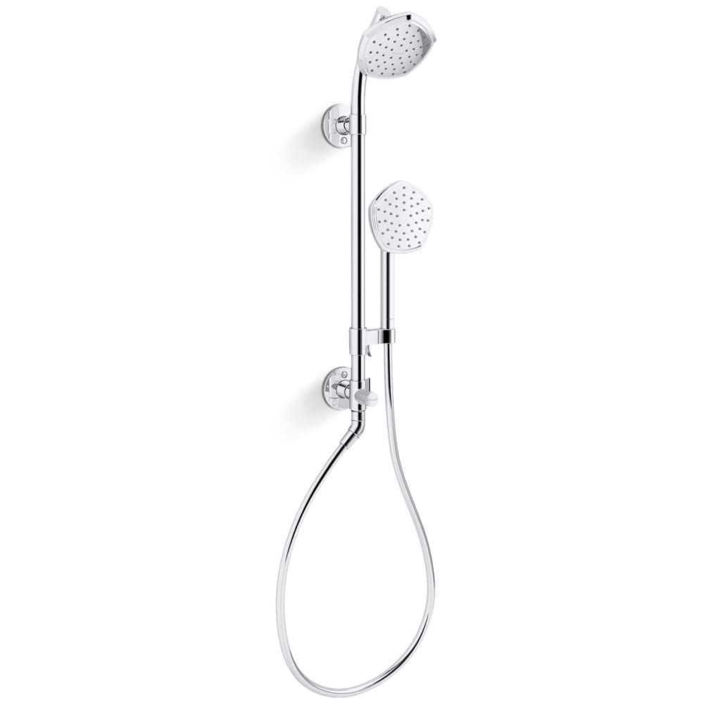 HydroRail-S Occasion Retrofit Shower with Shower Head, Hand Shower, Slide Bar, and Hose