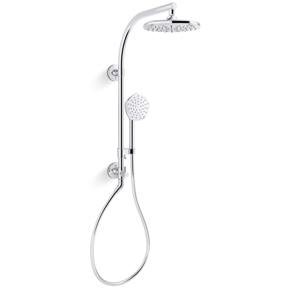 HydroRail-R Occasion Retrofit Shower with Shower Head, Hand Shower, Slide Bar, and Hose