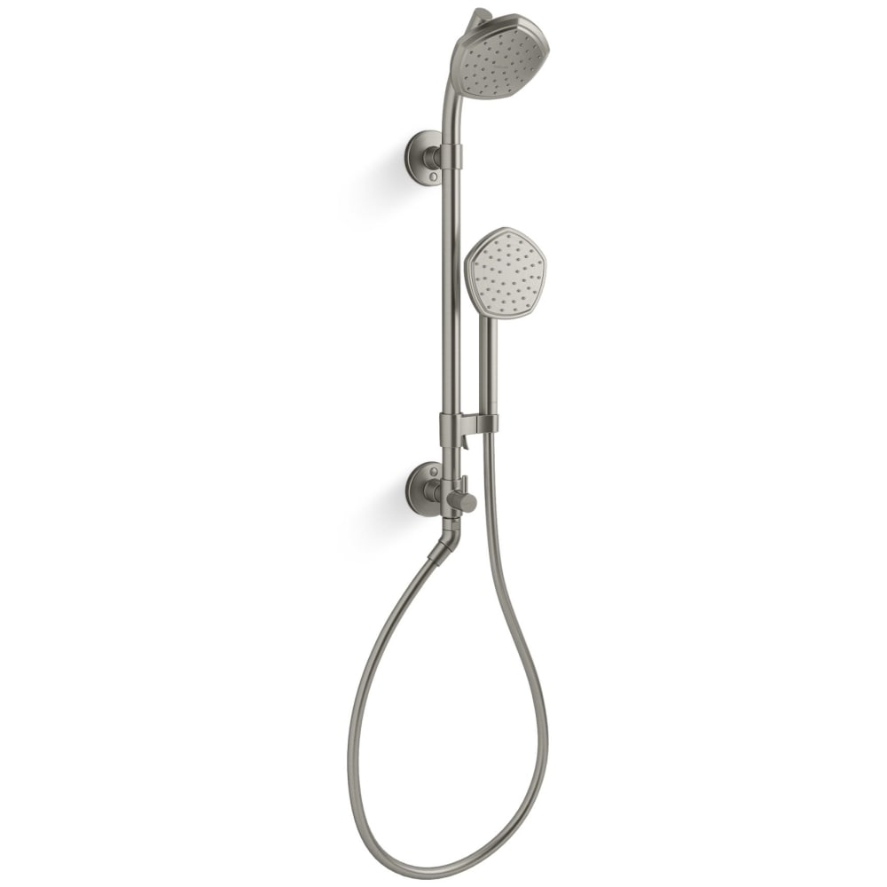 HydroRail-S Occasion Retrofit Shower with Shower Head, Hand Shower, Slide Bar, and Hose