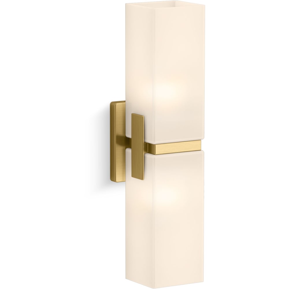 Honesty 2 Light 16" Tall Wall Sconce with Frosted Glass Shades