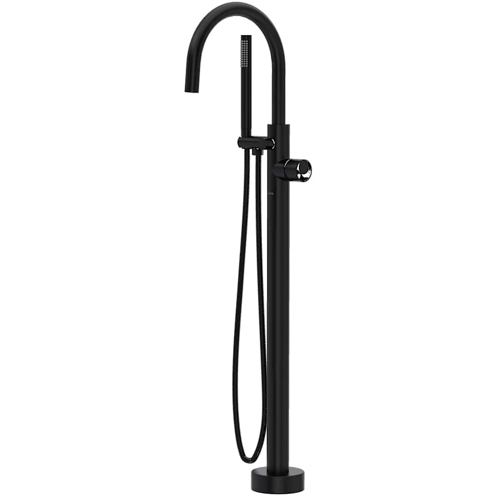 Eclissi Floor Mounted Tub Filler with Built-In Diverter - Includes Hand Shower