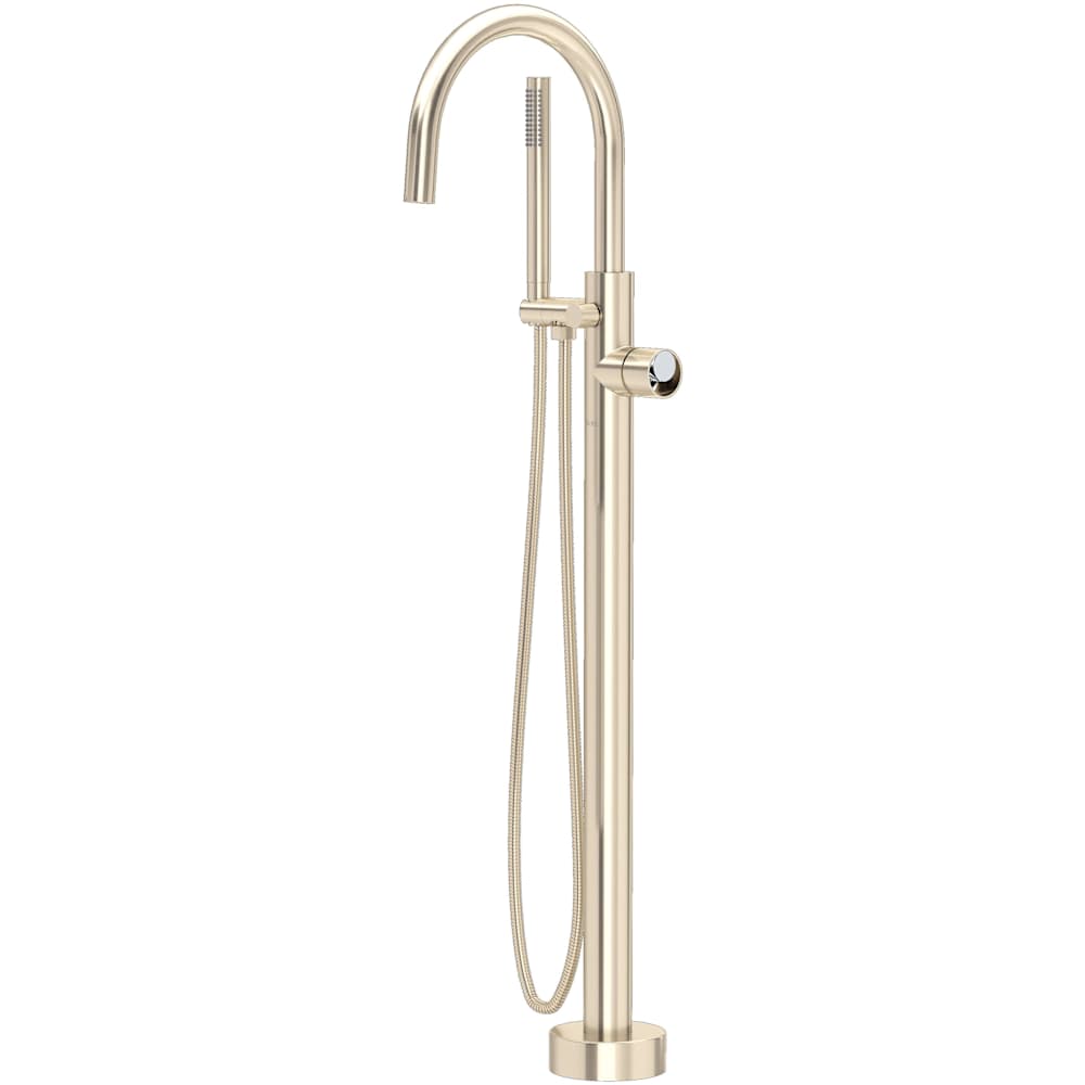 Eclissi Floor Mounted Tub Filler with Built-In Diverter - Includes Hand Shower