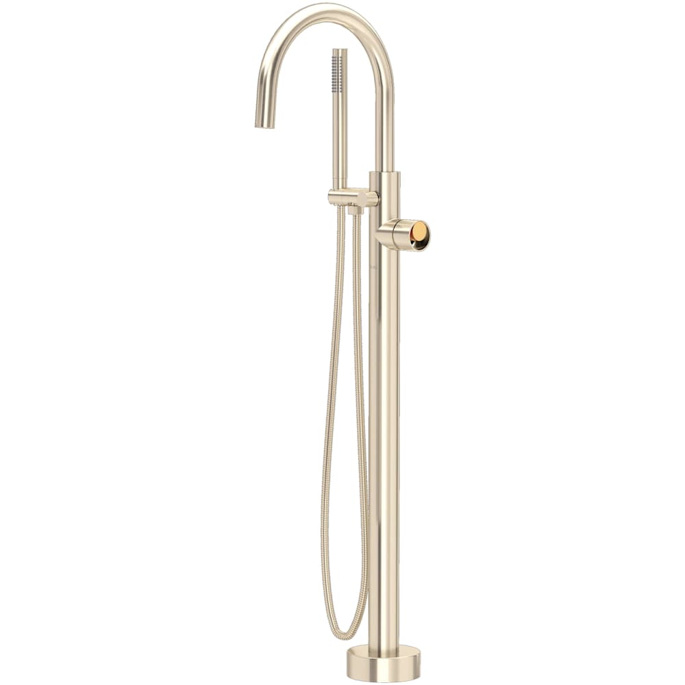Eclissi Floor Mounted Tub Filler with Built-In Diverter - Includes Hand Shower
