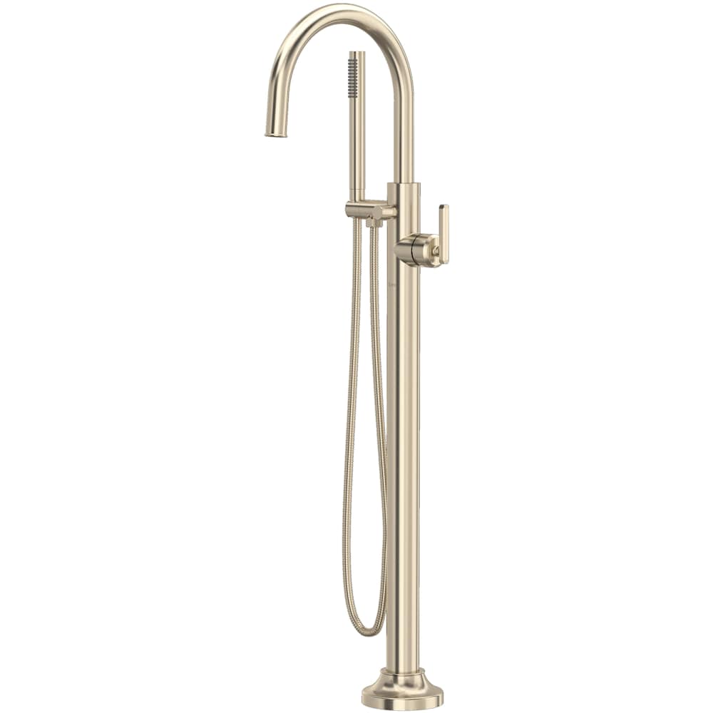 Apothecary Floor Mounted Tub Filler with Built-In Diverter - Includes Hand Shower