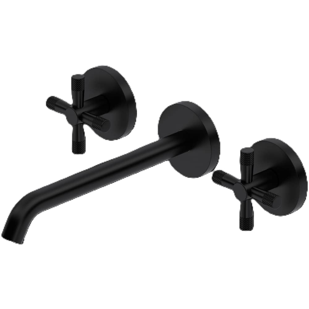 Amahle 1.2 GPM Wall Mounted Widespread Bathroom Faucet with Cross Handles